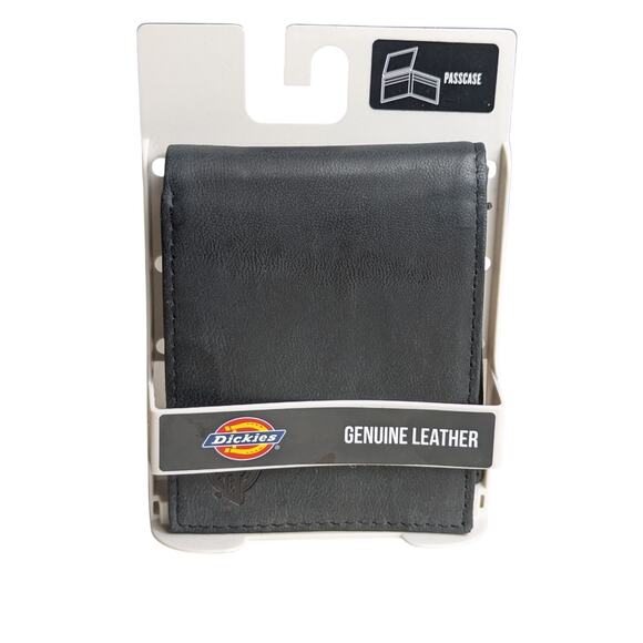 Dickies Genuine Leather Passcase Men's Wallet Black 31D1220004 New Free Shipping - Picture 1 of 7